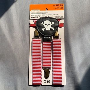 Pirate kids costume set 2pc ages 3-8